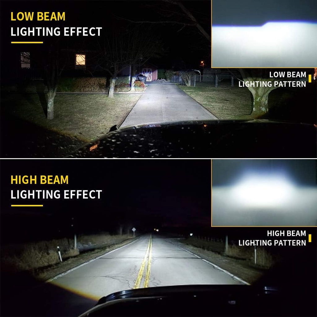 7 Inch Round LED Headlight with Amber Turn Signal, High Low Beam 2PCS R26373