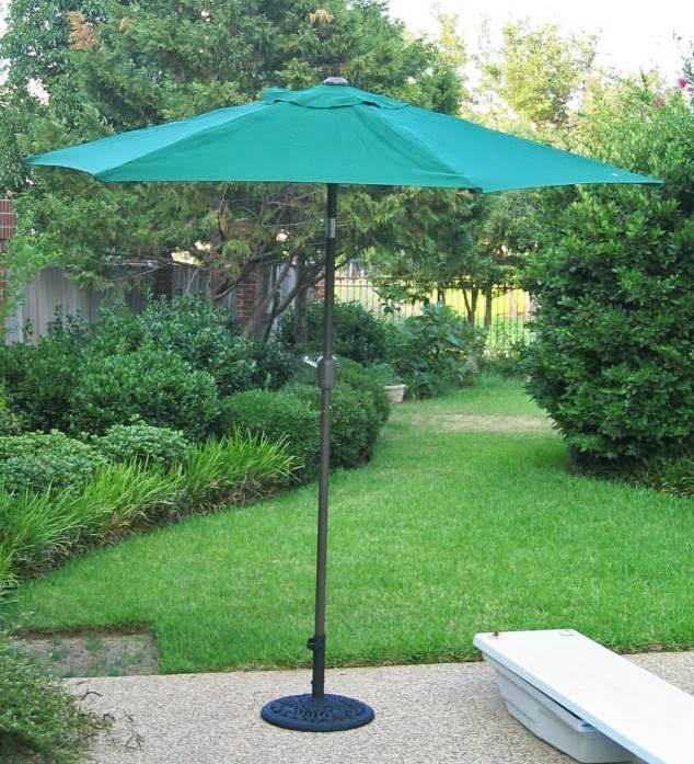 8 Foot Aluminum Patio Umbrella with Tilt and Crank E13686