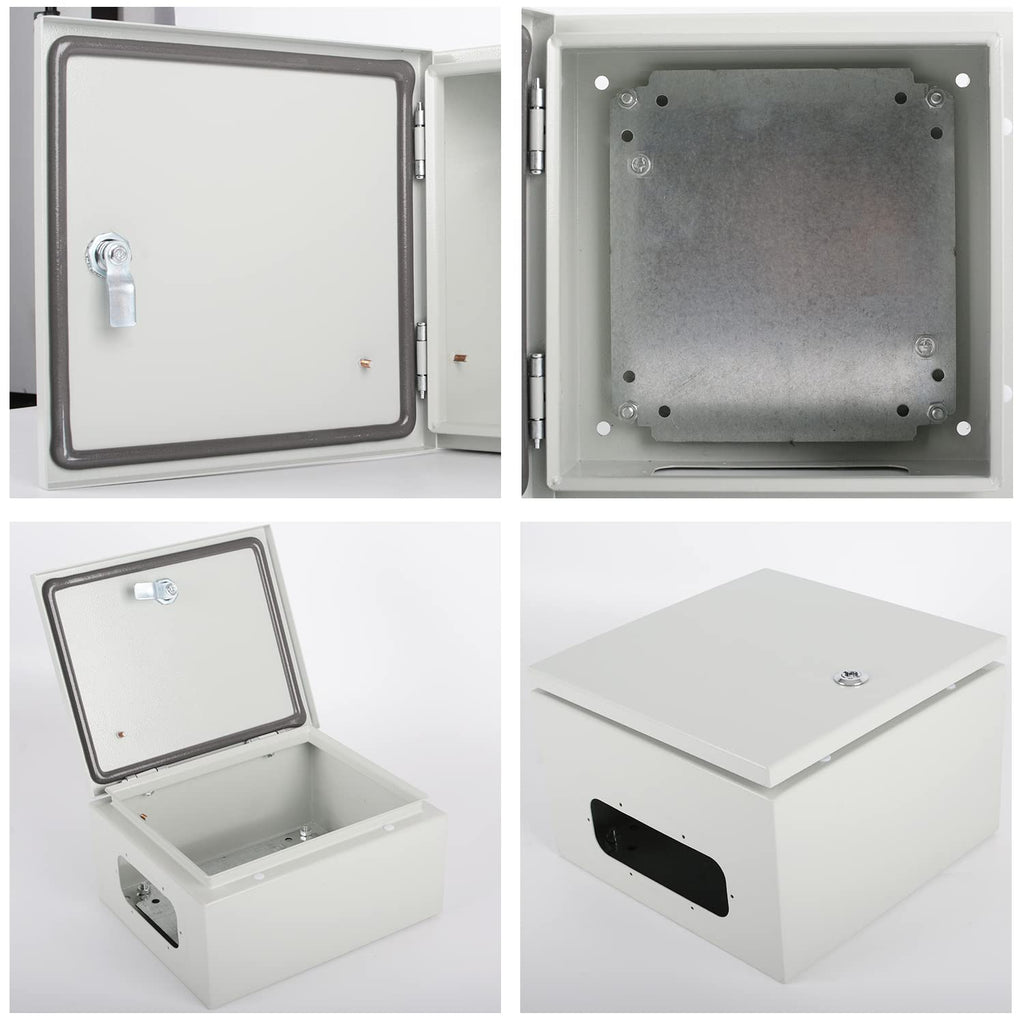 16 x 16 x 6'' NEMA 4X Steel Electrical Box with Mounting Plate C9068