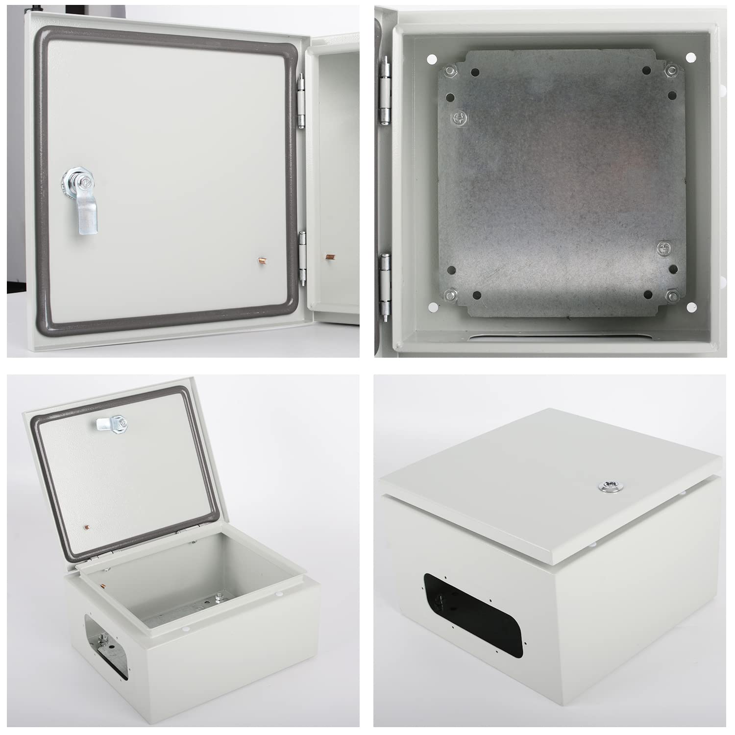 16 x 16 x 6'' NEMA 4X Steel Electrical Box with Mounting Plate C9068