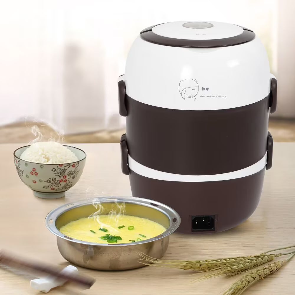 3 Layers 2L Electric Lunch Box Rice Cooker Stainless Steel P910842