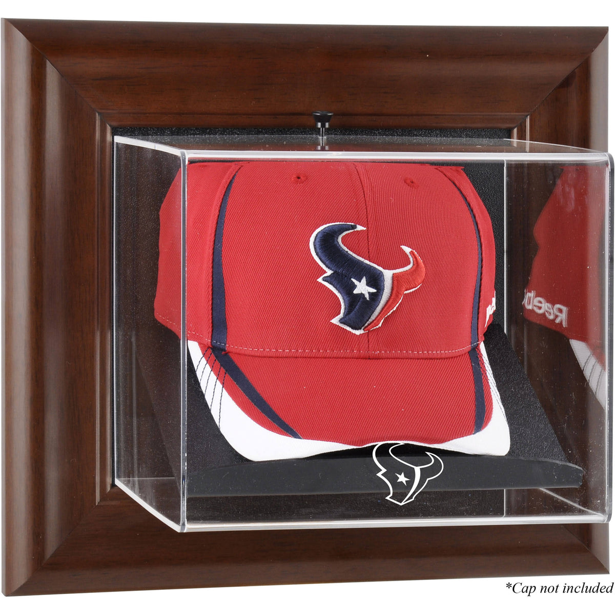 Brown Framed Wall-Mountable Baseball Cap Display Case F8387