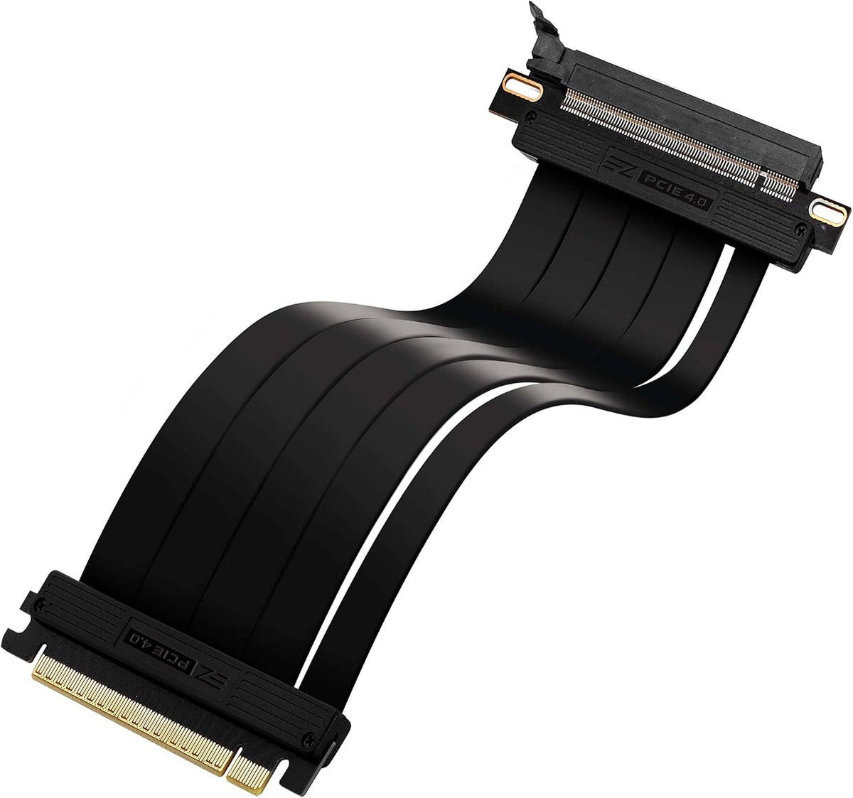 PCIE Gen 4 16x Flexible Riser Cable PCI Express 4.0 GPU Extension Card Right Angle Connector 7.87in 20cm Pack of 2 E349