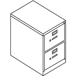 Vertical filing cabinet - 2 drawers N224