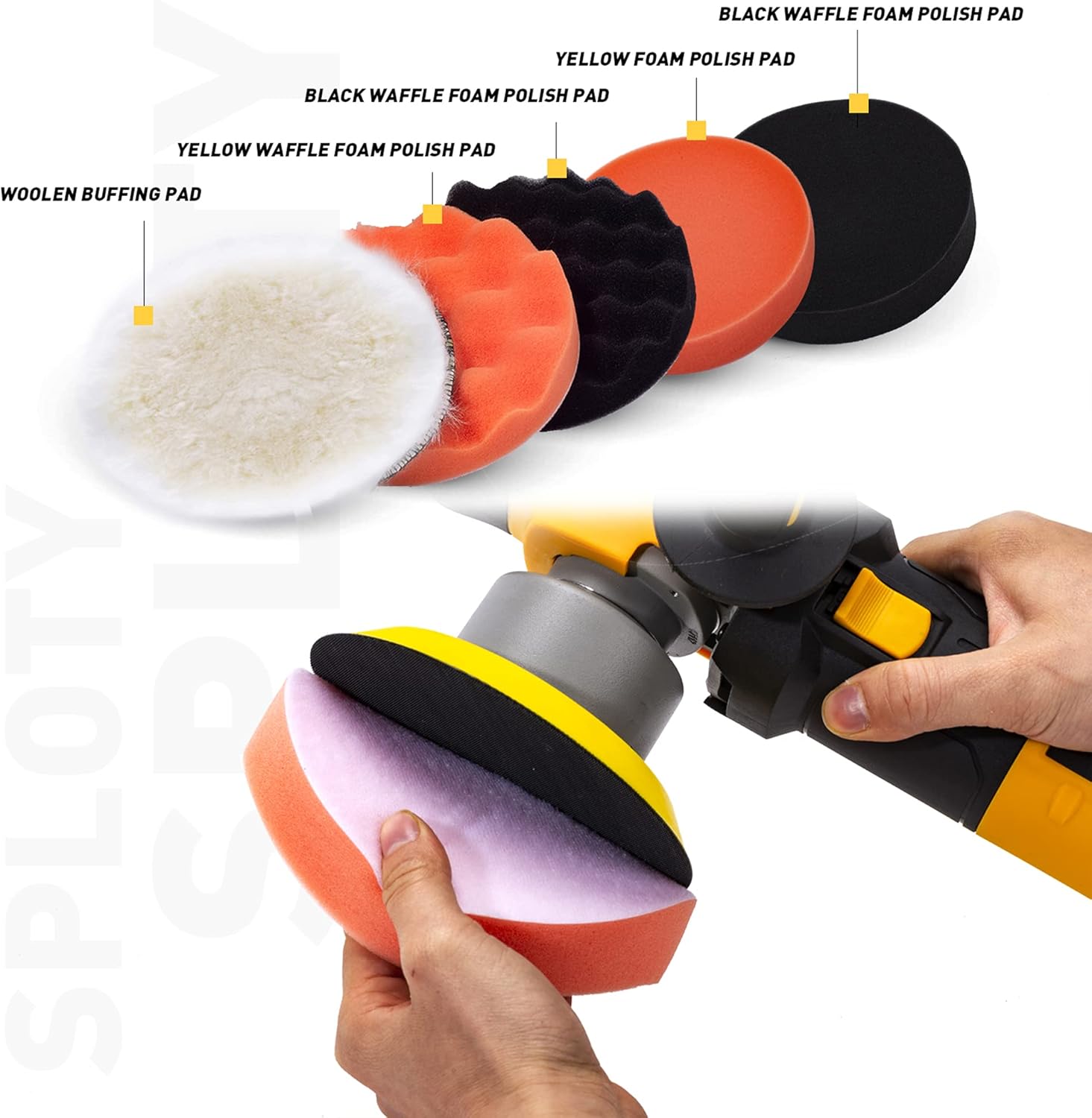 6-inch Variable Speed Dual Action Polisher with Detachable Handle V797352