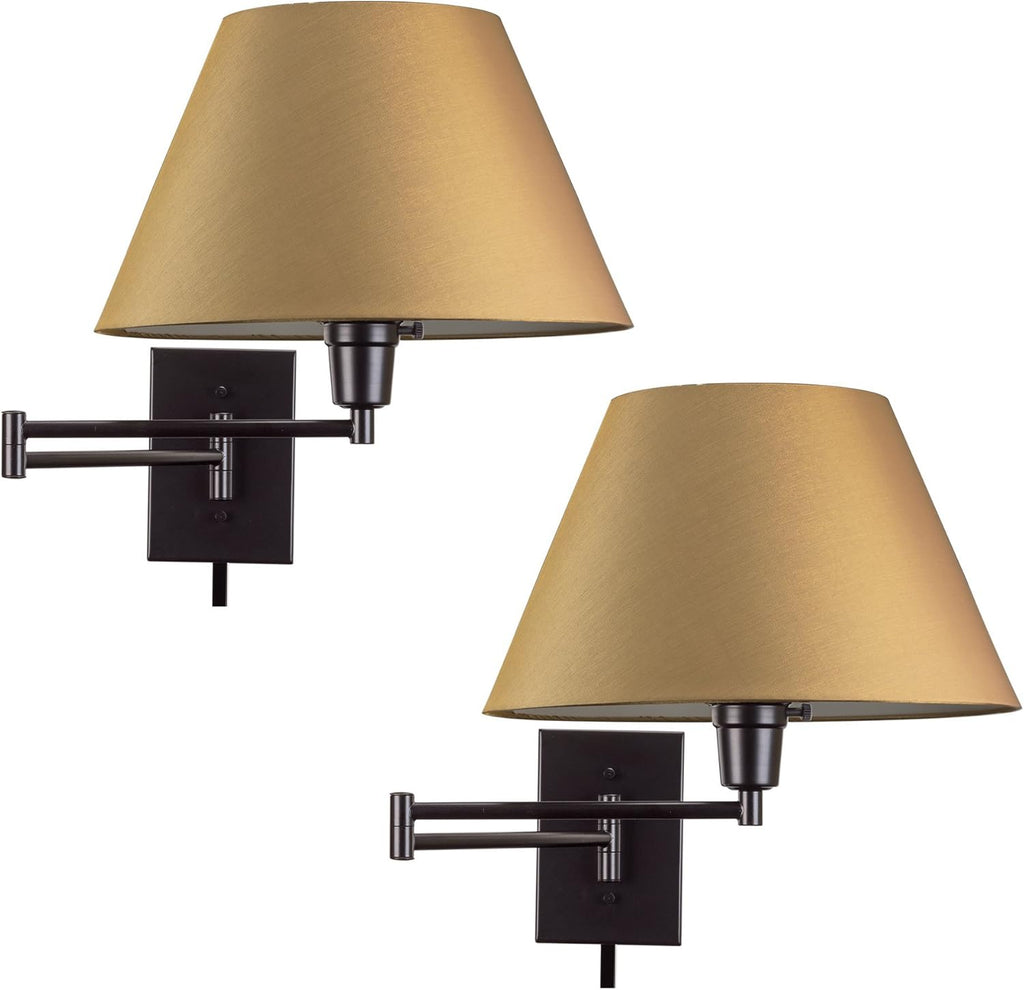Black Swing Arm Wall Lamp with Opaque Paper Shade W56051