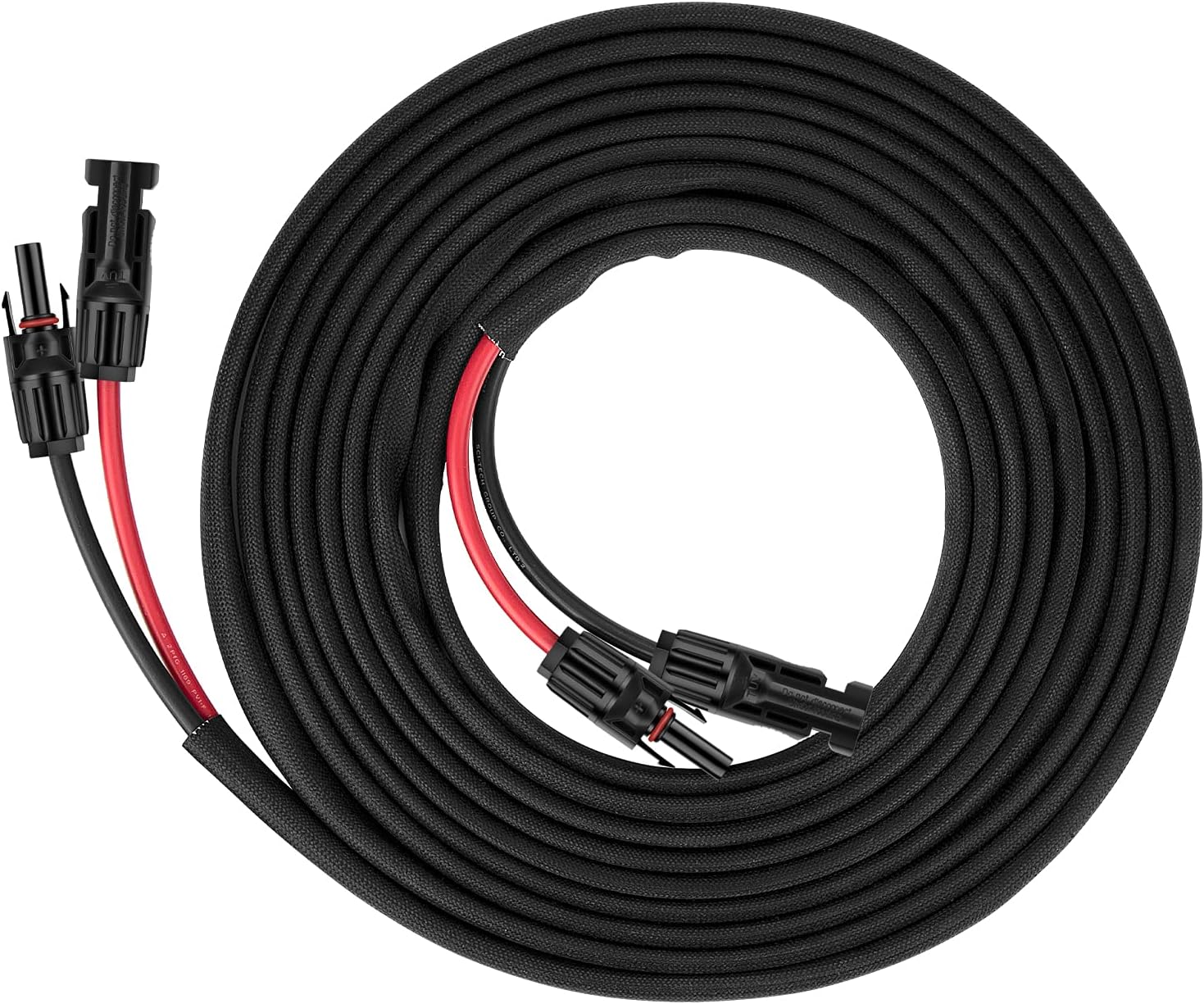 6FT 10AWG Solar Extension Cable with Female and Male Connector I252462