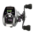 6+1BB 8.0:1 Ratio Digital Display Baitcasting Reel with Line Counter Solar Charging System G7194