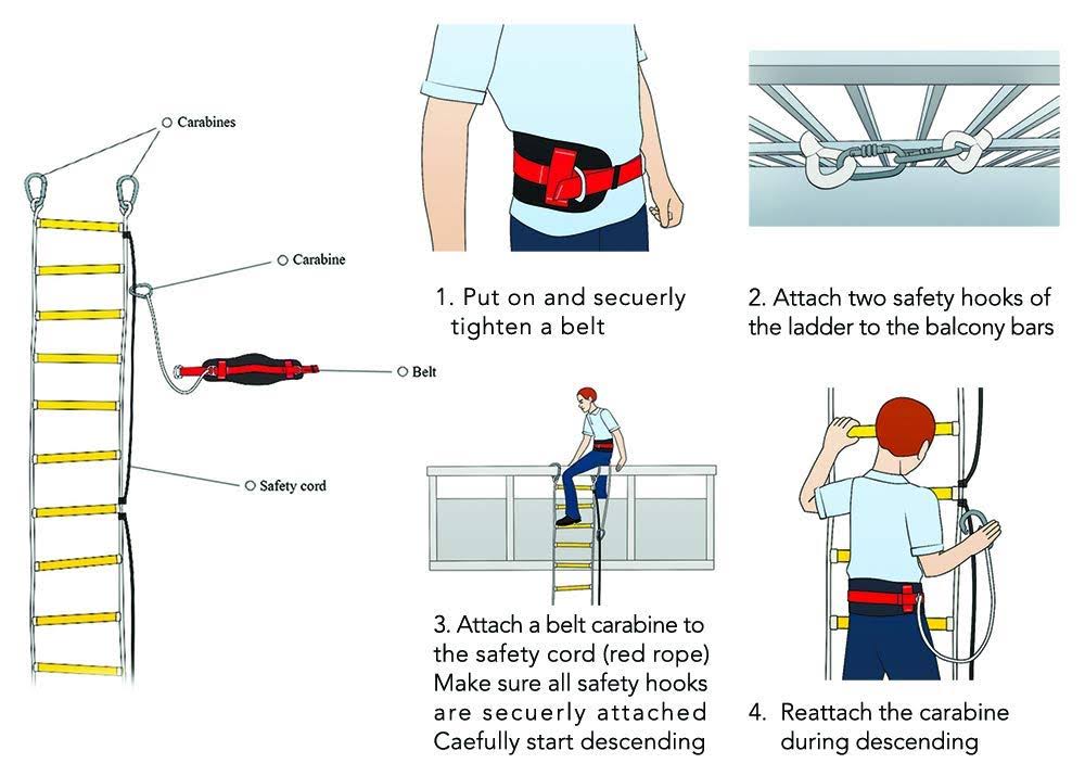 Rope Ladder Fire Escape 32 ft I967220