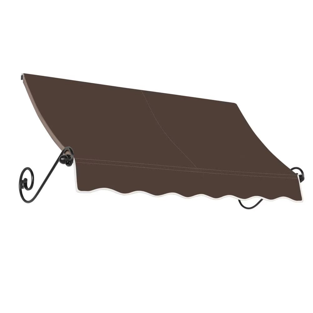 Brown Fixed Acrylic Fabric Awning P1331