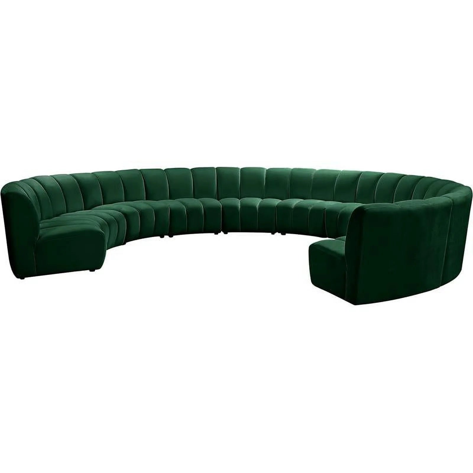 Green Velvet Modular Sectional T430835