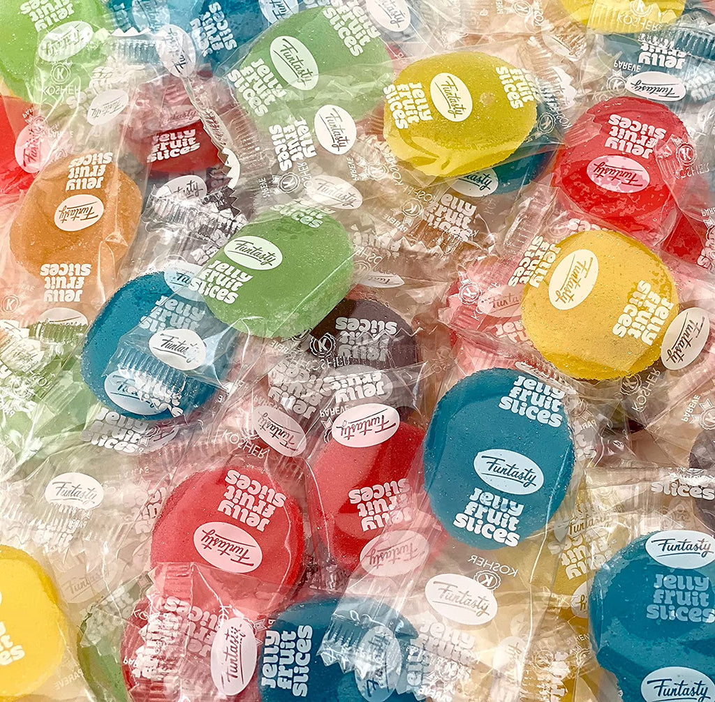 Assorted Jelly Fruit Disk Patties Candy, 5 Pound Box M840319