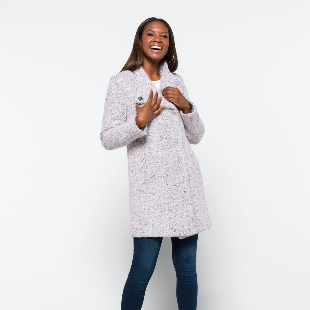 Asymmetrical Boucle Walker Coat G681601
