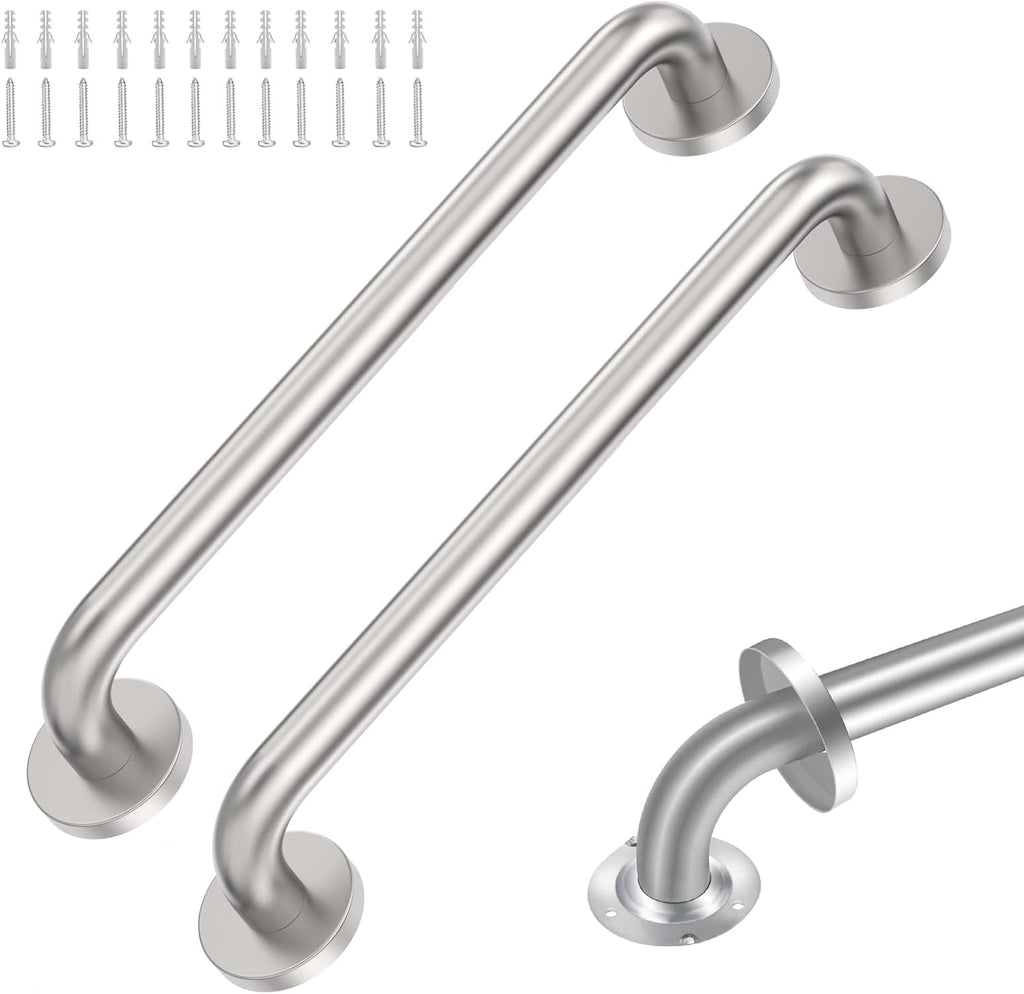 2 Pack Brushed Nickel SUS304 Safety Bathroom Grab Bars with Concealed Screws L983305