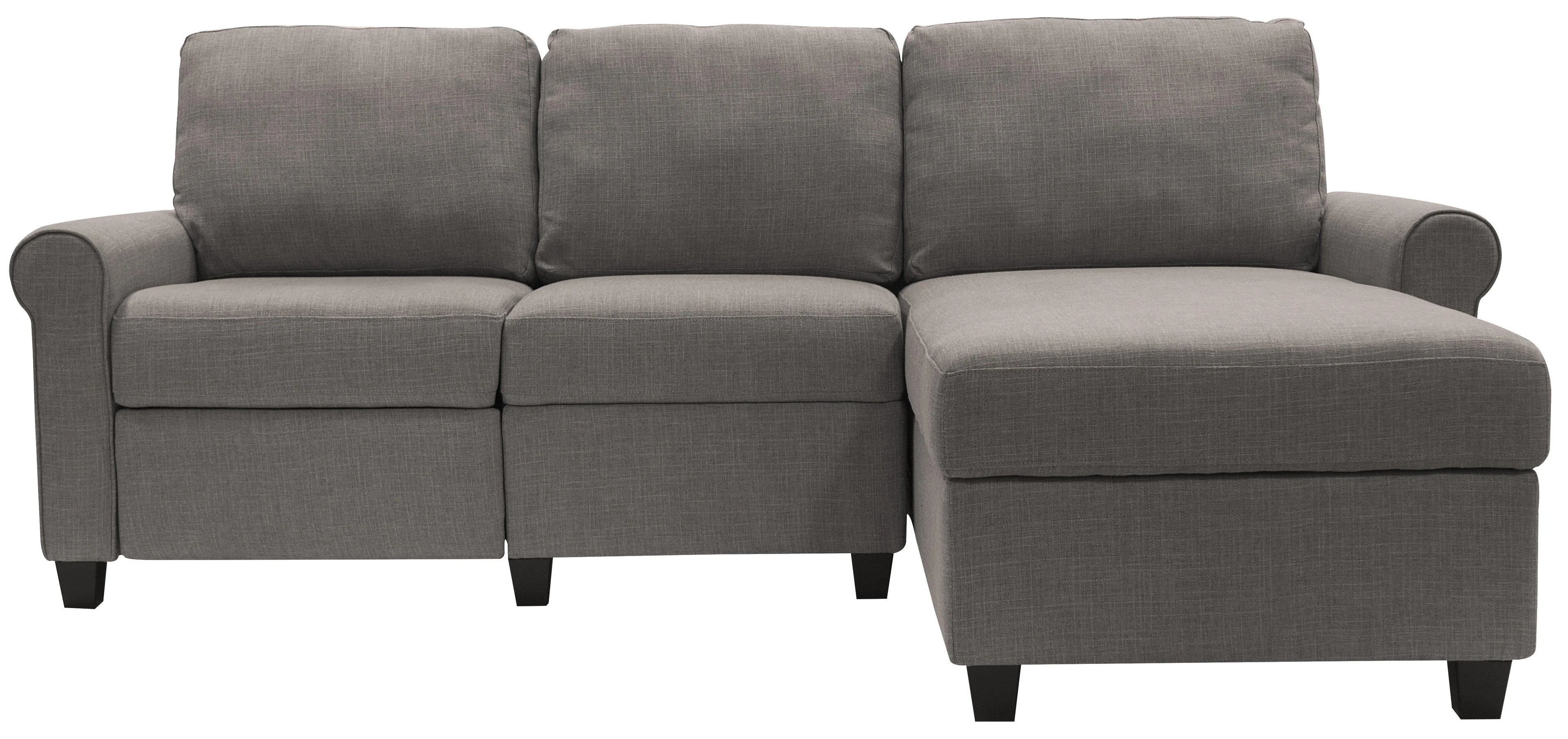 Gray Reclining Sectional with Storage Chaise N3746