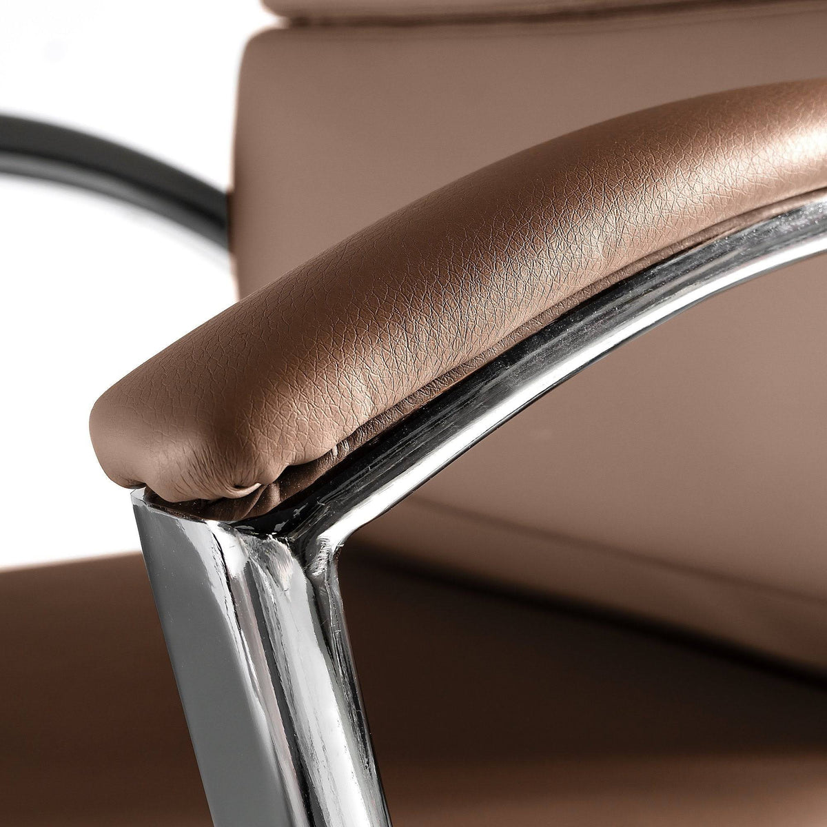 Light Gray Leather High Back Executive Office Chair E3385