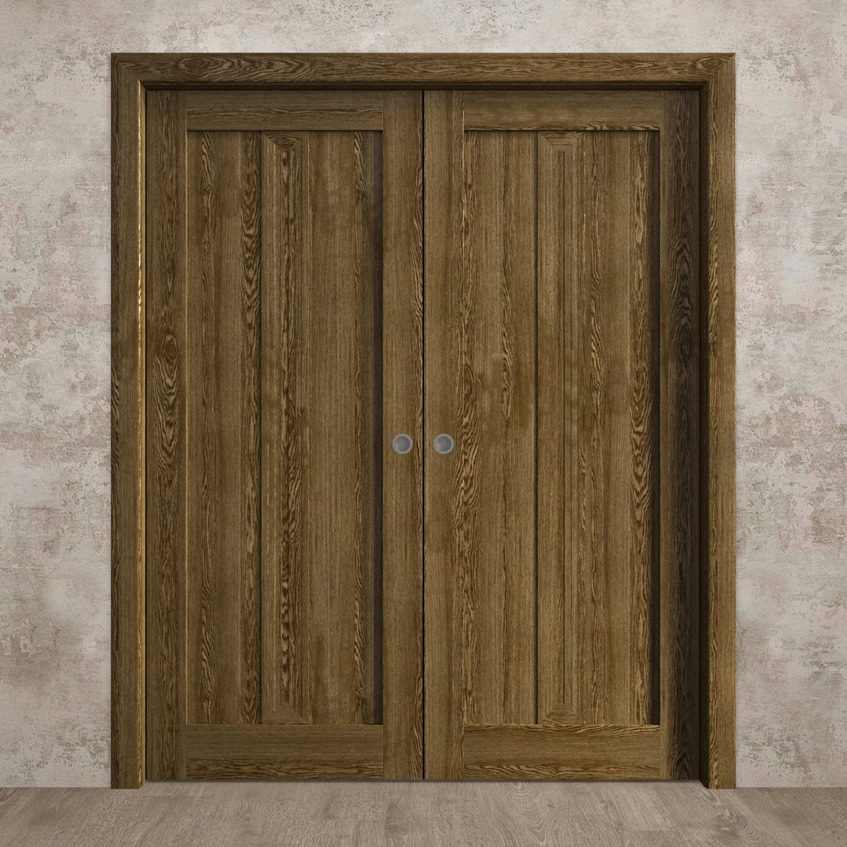 Solid Wood Interior Double Pocket Doors N989