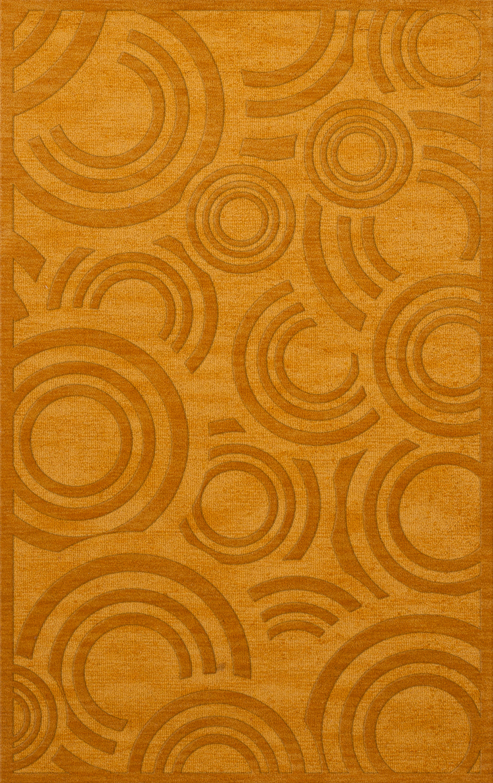 Butterscotch Circles Loops Area Rug 3' x 5' Rectangle E718358