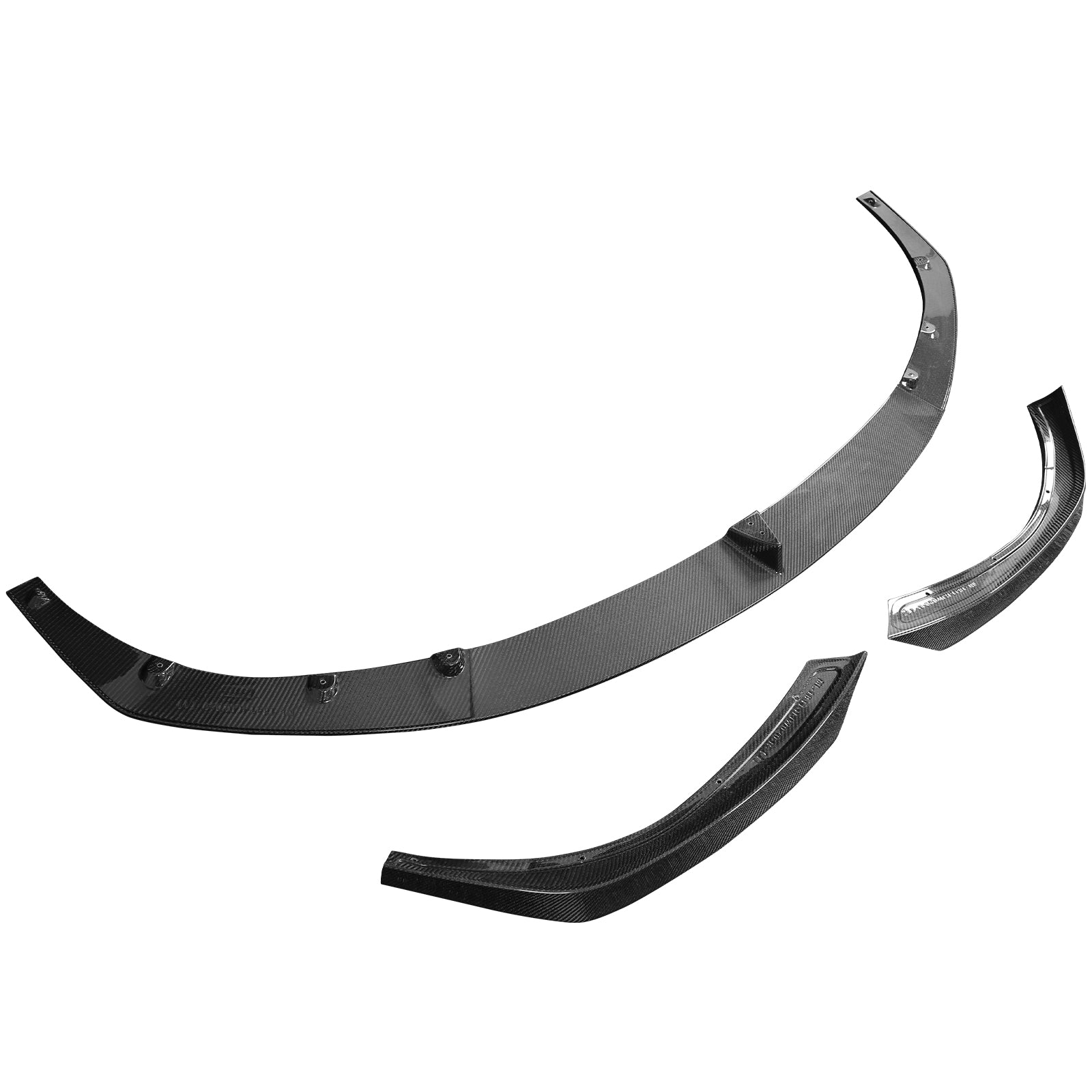 Gloss Black Front Bumper Lip for Tesla Model S Sedan 4-Door 3PCS L1567