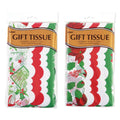 24 Count Christmas Printed Scalloped Die Cut Tissue Pack of 12 O603122