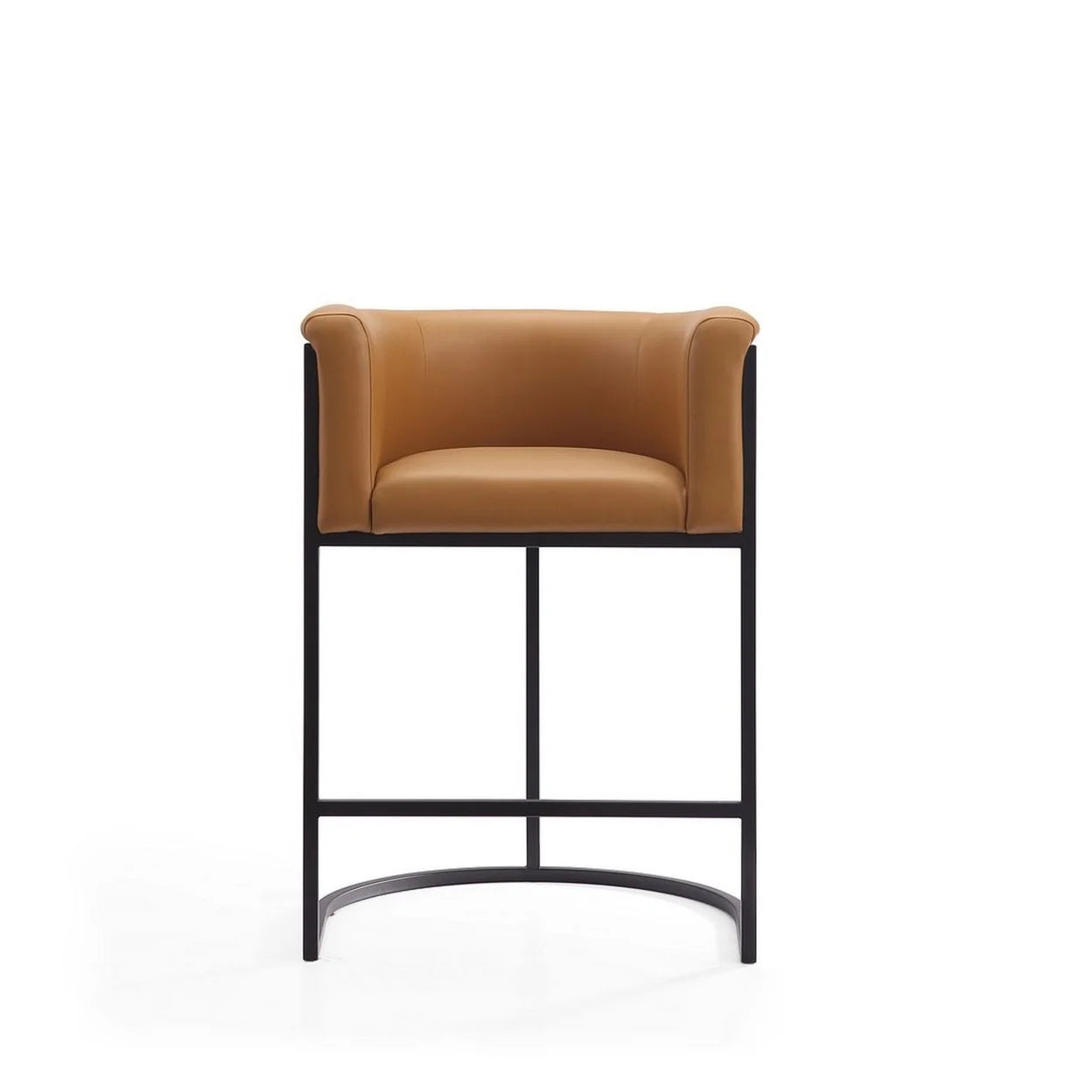Camel and Black Metal Counter Height Bar Stool (Set of 3) F5370