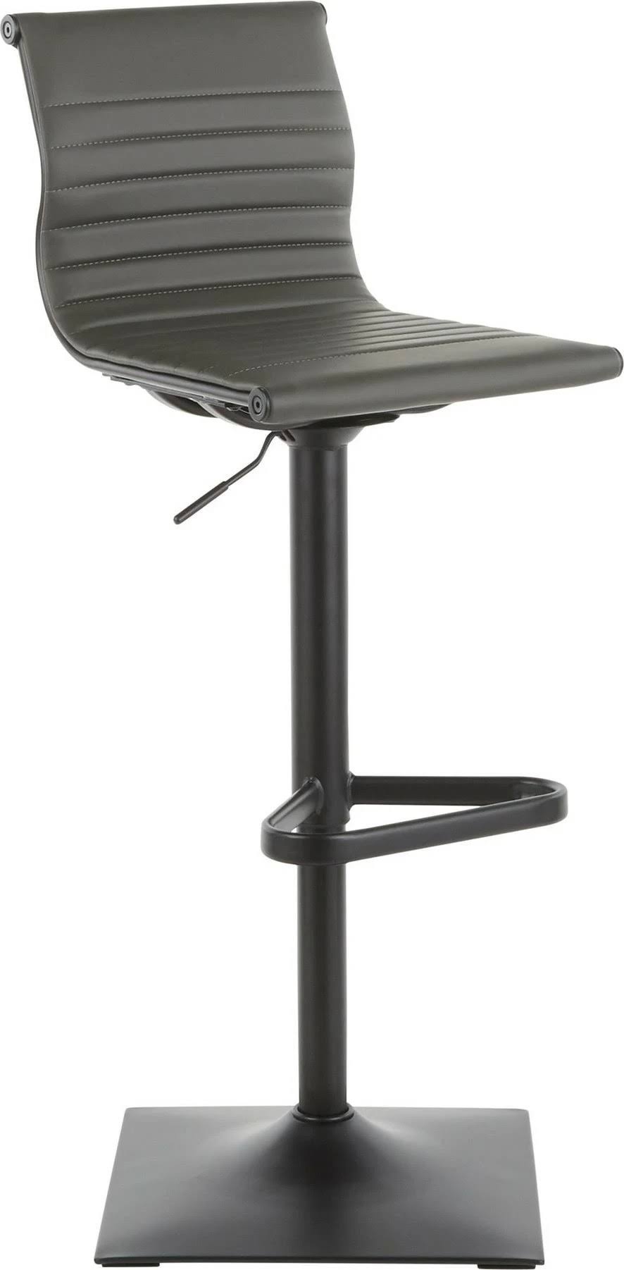 Black Metal Grey PU Barstool U660
