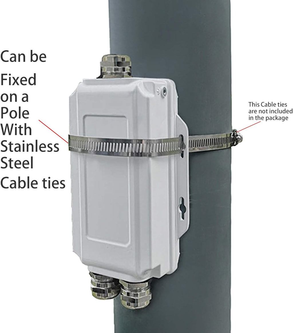 2 Port Outdoor Gigabit PoE Extender Repeater, 45W*2 PoE Output, Aluminium Housing IP67 Waterproof Z453