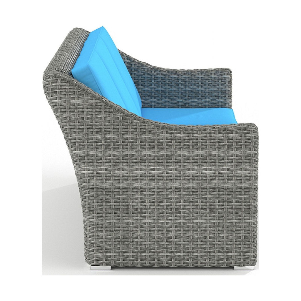 Teal Cast Iron Outdoor Wicker Sofa T765