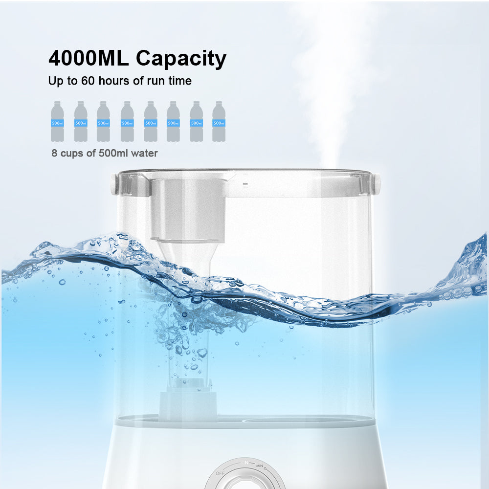 White 4L Ultrasonic Humidifier with 360° Nozzle Y90066