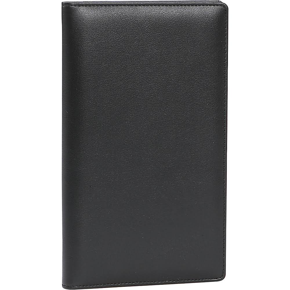 Black Leather Business Card File G4256
