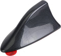 Carbon Fiber Car Shark Fin Antenna Cover Radio Signal Base Black Universal Accessories Pack of 2 B652