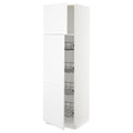 White High Cabinet with Door and Wire Baskets M73129