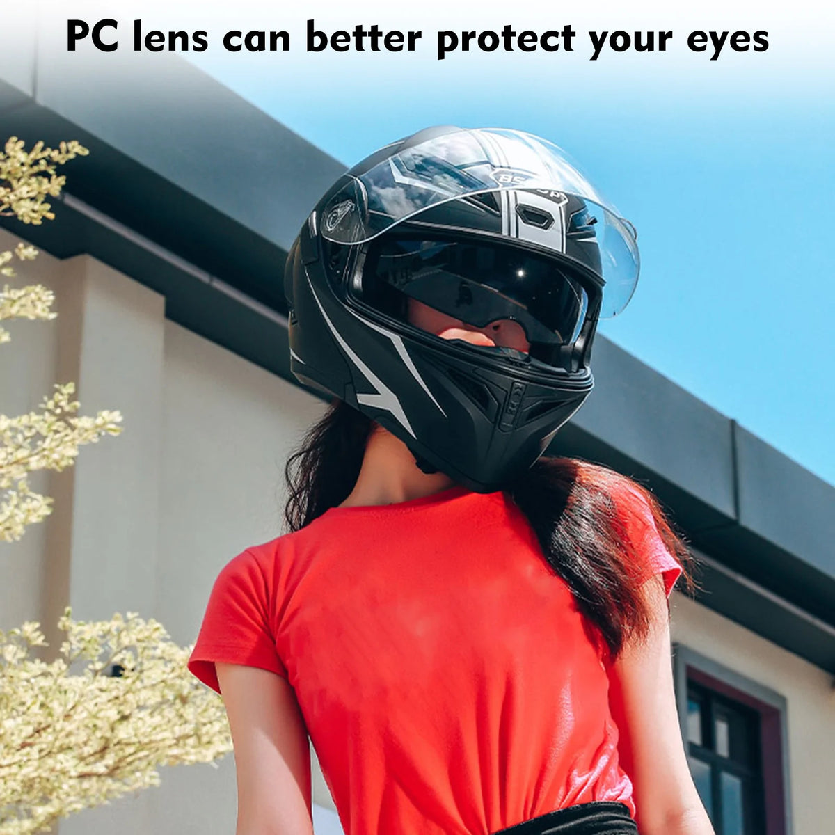 Motorcycle Dual Visor Flip up Full Face Helmet Y970