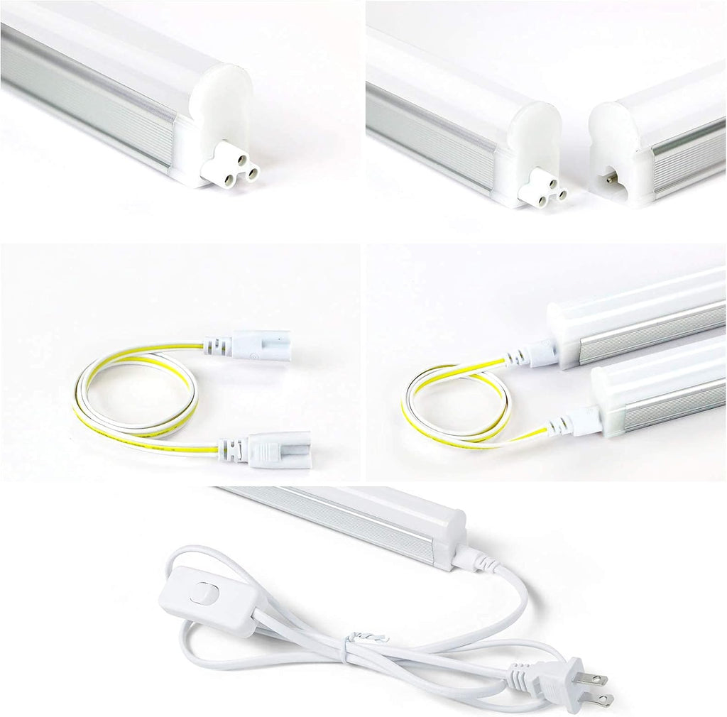 Linkable LED Shop Light 4ft 6500k 2640lm 24w Bright White Pack of 6 J1412