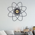 24 Metal Star Silent Clock - Black & Yellow L914
