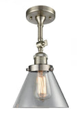 Large Cone 1 Light Semi Flush Mount LED (Brushed Satin Nickel) I437942