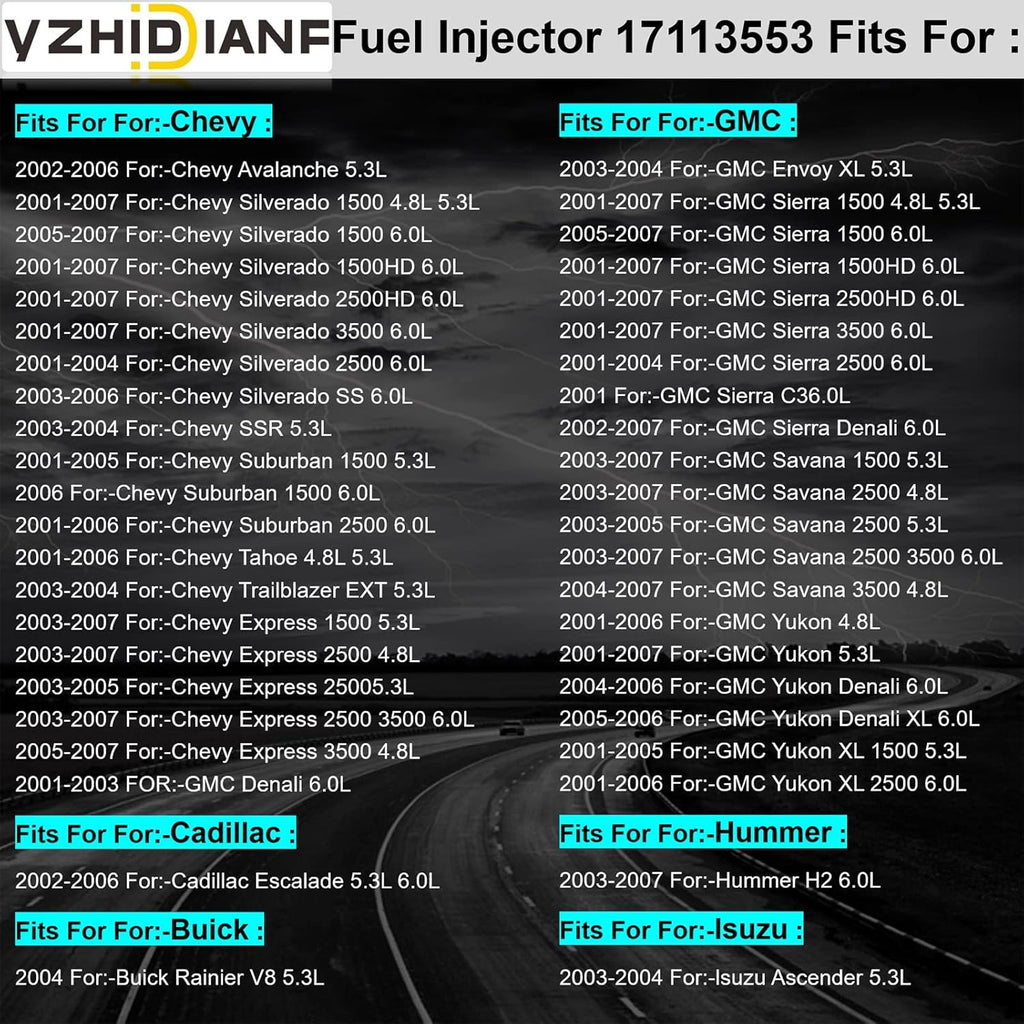 Fuel Injectors 8pcs Pack of 2 P7967