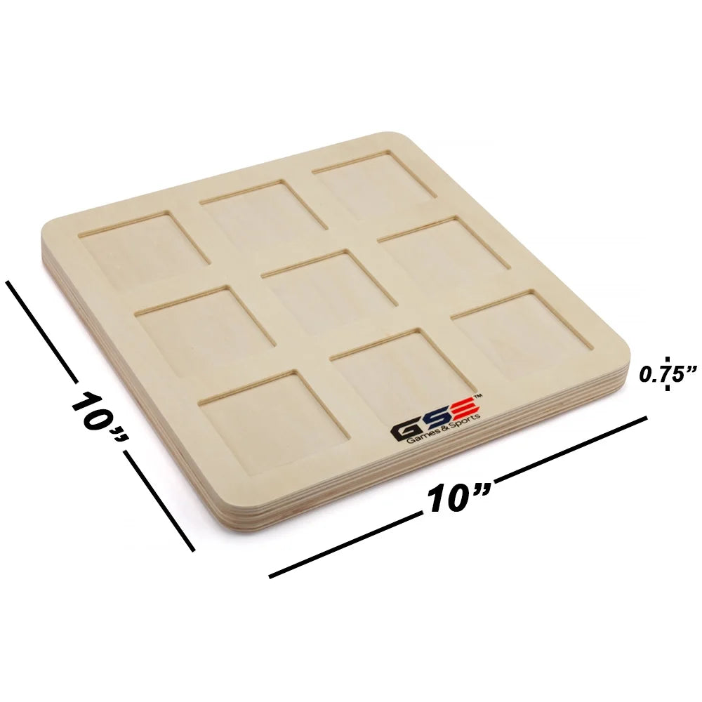 10" Wooden Tic-Tac-Toe Game Set D560