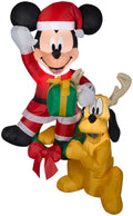 Multicolored 5 ft Tall Inflatable Hanging Mickey and Pluto S498141