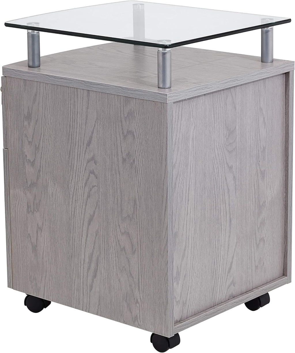 Gray Rolling File Cabinet K271