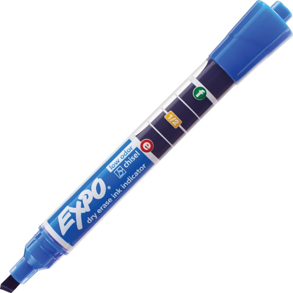 Blue Dry Erase Marker, Chisel Tip, Dozen X742321