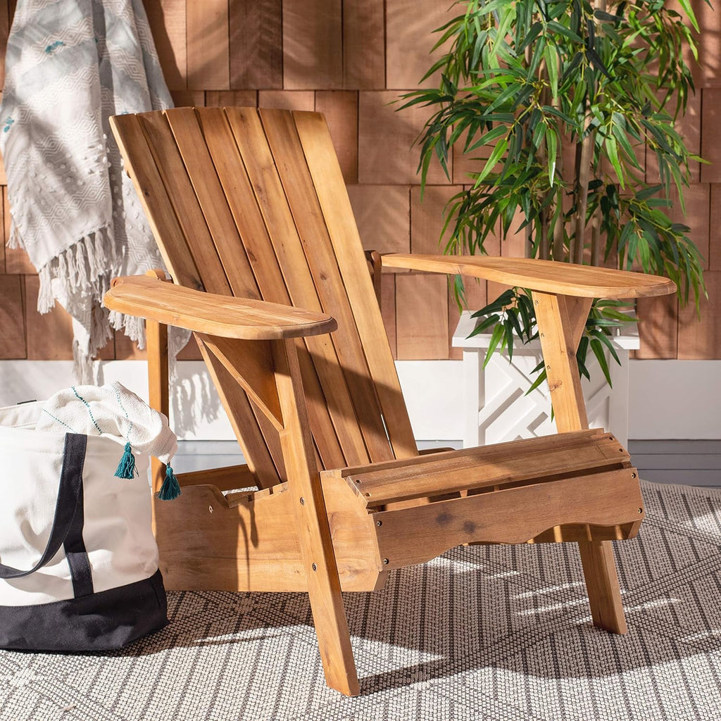 White Acacia Wood Adirondack Chair D3757