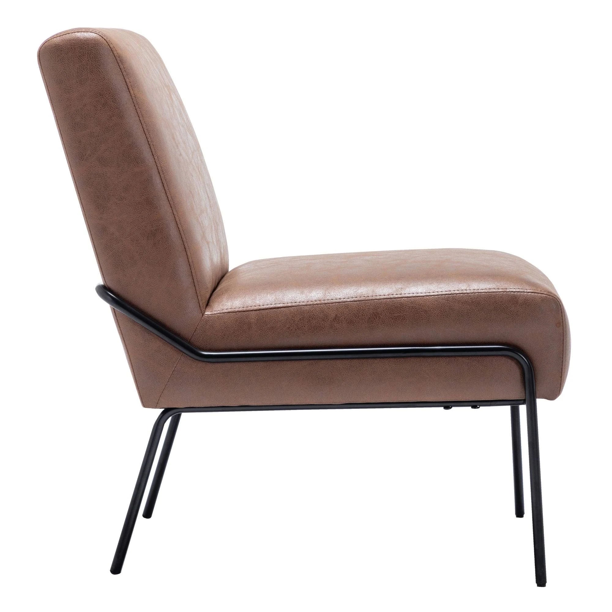 Grey Pintuck Armless Accent Chair N583