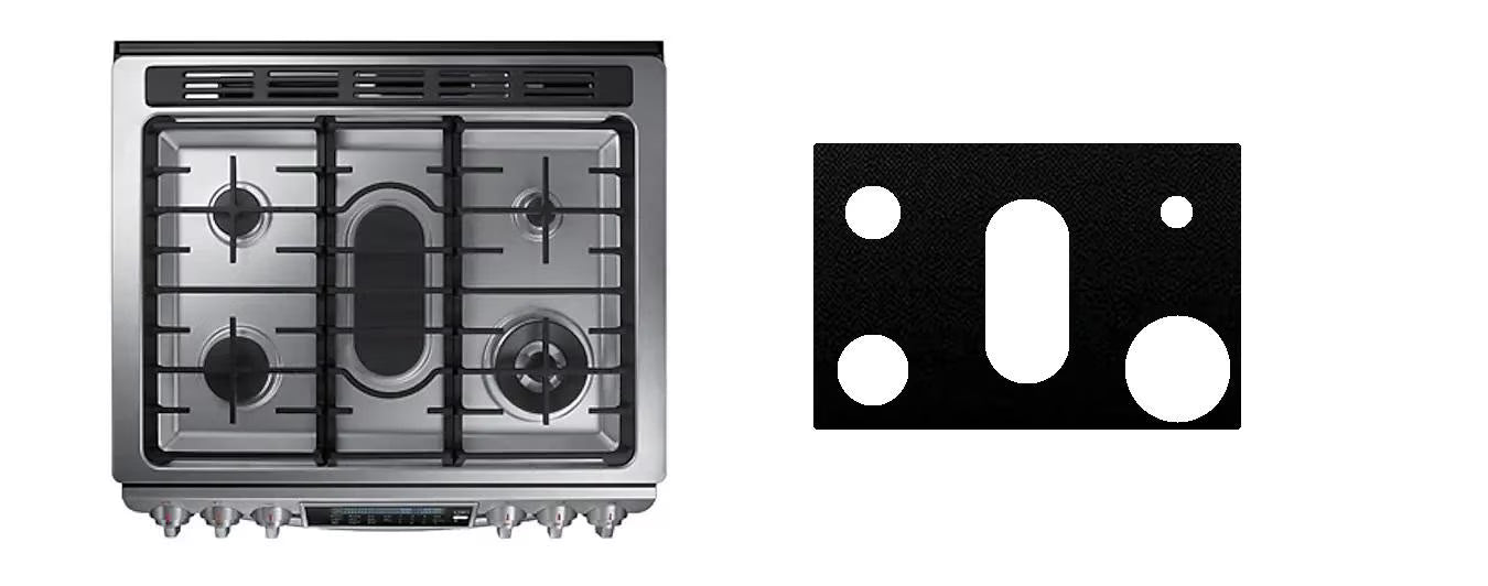 Reusable Burner Liner Splatter Guard Cover for Gas Range Stove M452