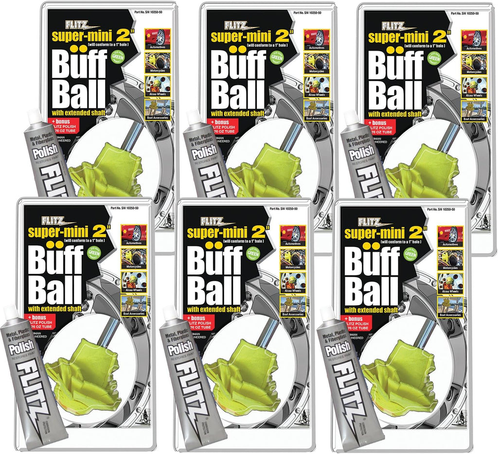 Yellow 2-Inch Buff Ball, 6-Pack Y5144