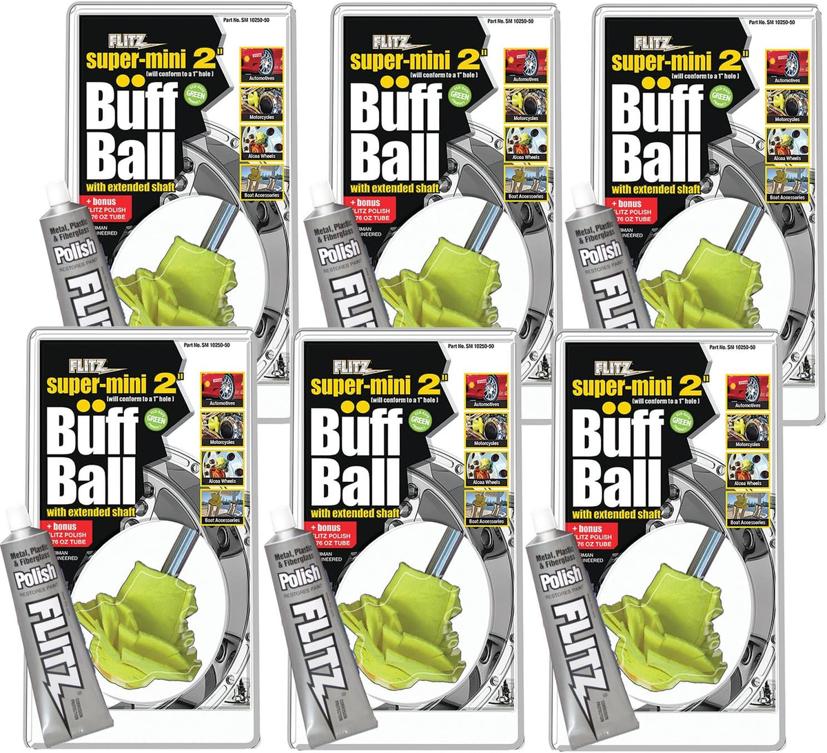 Yellow 2-Inch Buff Ball, 6-Pack Y5144