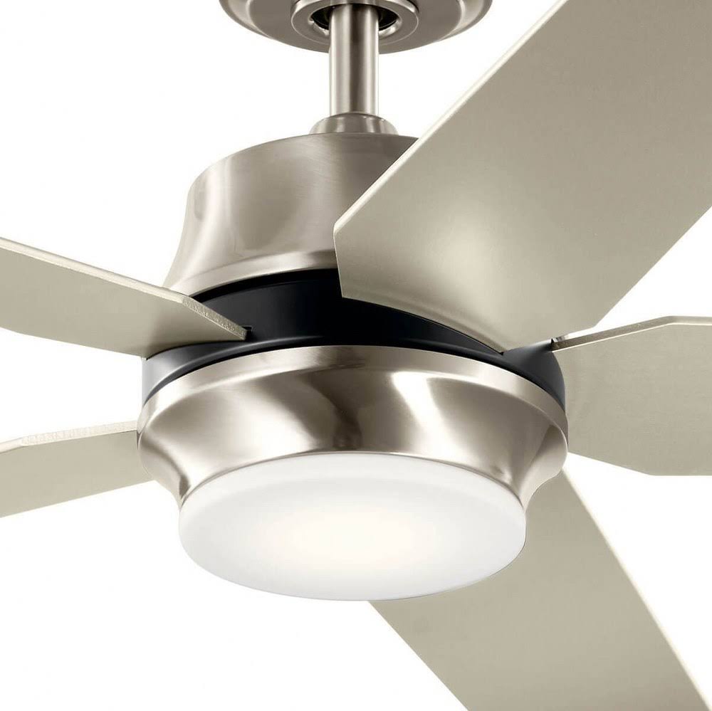 52 inch Ceiling Fan with Light Kit Matte White Finish with Etched Cased Opal Glass S5759