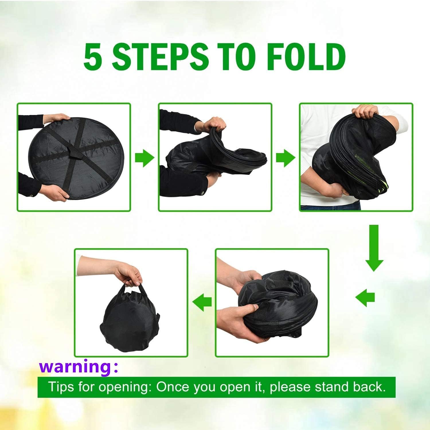 4-Layer Folding Nylon Mesh Drying Rack with Carrying Bag G96982