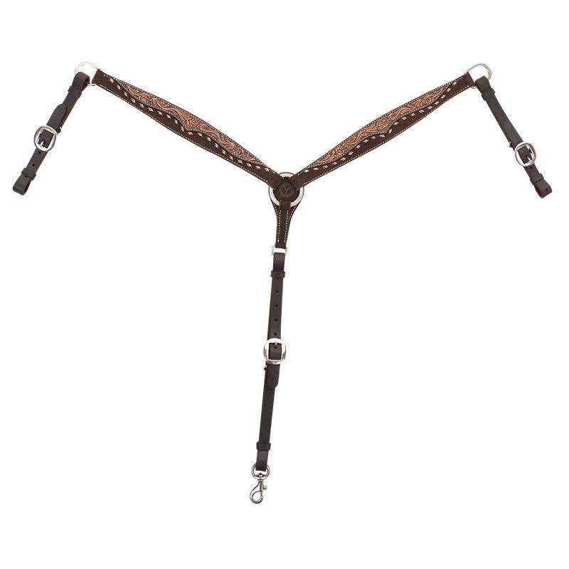 Choc Buckstitch Breast Collar W1879