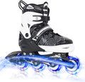 Black Adjustable Kids Inline Skates Q544316